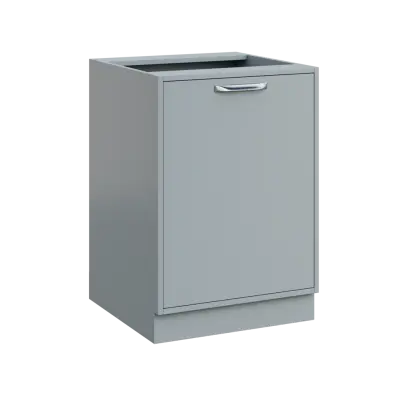 QS - 6D spodní skříňka, 1-dveřová, pravá, 900x600x600, šedá